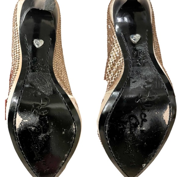 Alice + Olivia Dina Crystal Covered High Heels Sparkly MSRP $395 - Picture 11 of 12